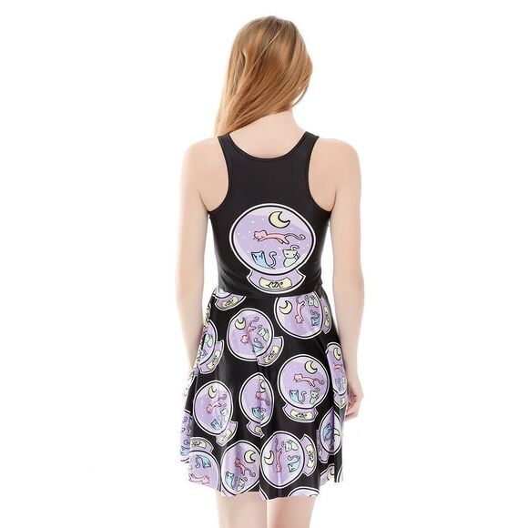 NWT 🆕️ Kawaii Kitten Crystal Ball Skater Dress - Picture 2 of 3